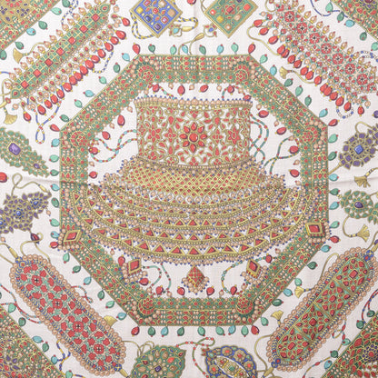 Hermes Cashmere Silk Parures Des Maharajas Shawl 140 1 of 7
