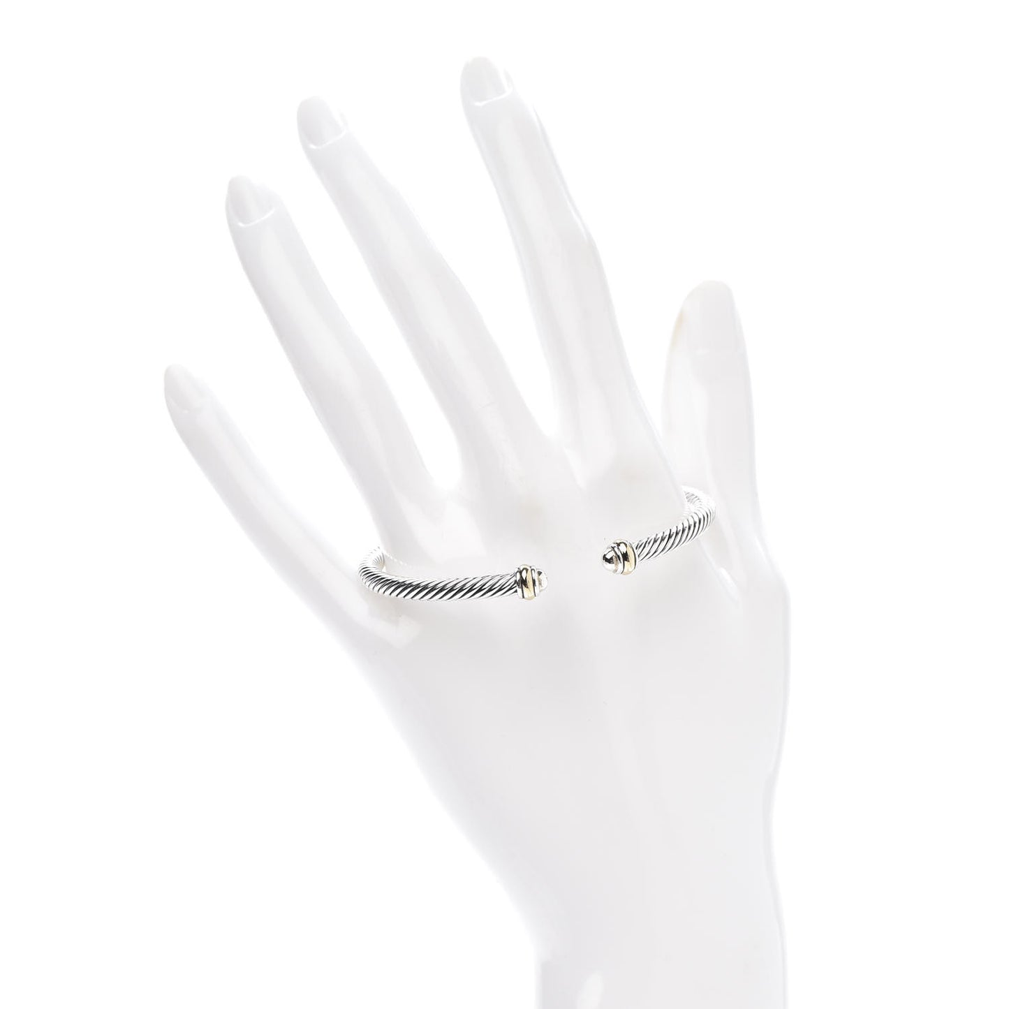 Sterling Silver 18K Yellow Gold 4mm Cable Classics Bracelet