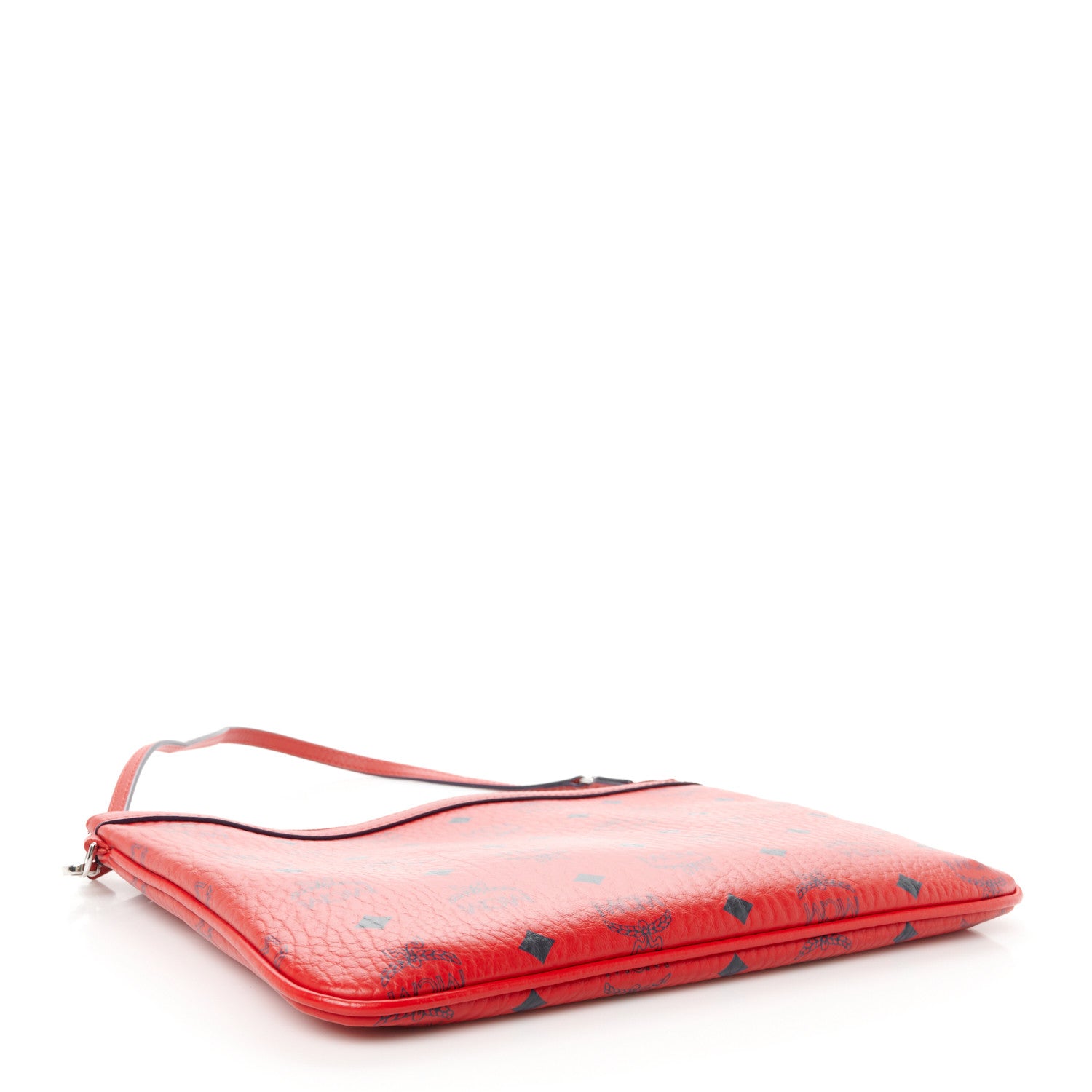 MCM Visetos Liz Shopper Tote Pouch Ruby Red 4 of 9