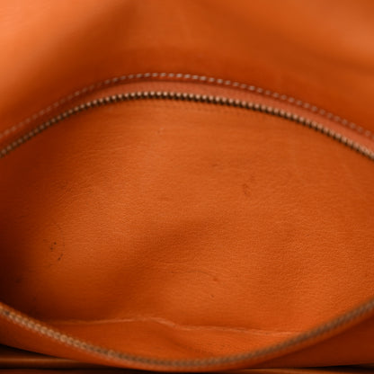 Hermes Canvas Courchevel Medor Clutch Gold Brown 11 of 15