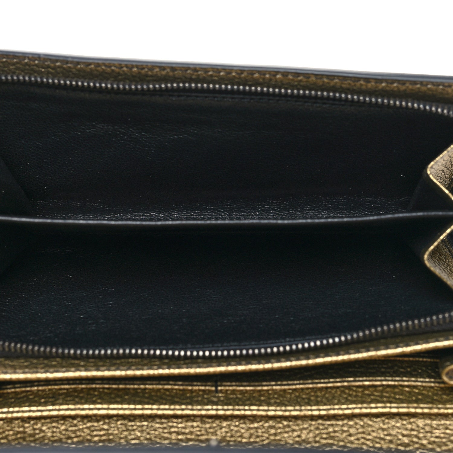 Bottega Veneta Metallic Nappa Intrecciato Continental Flap Wallet Champagne 6 of 9