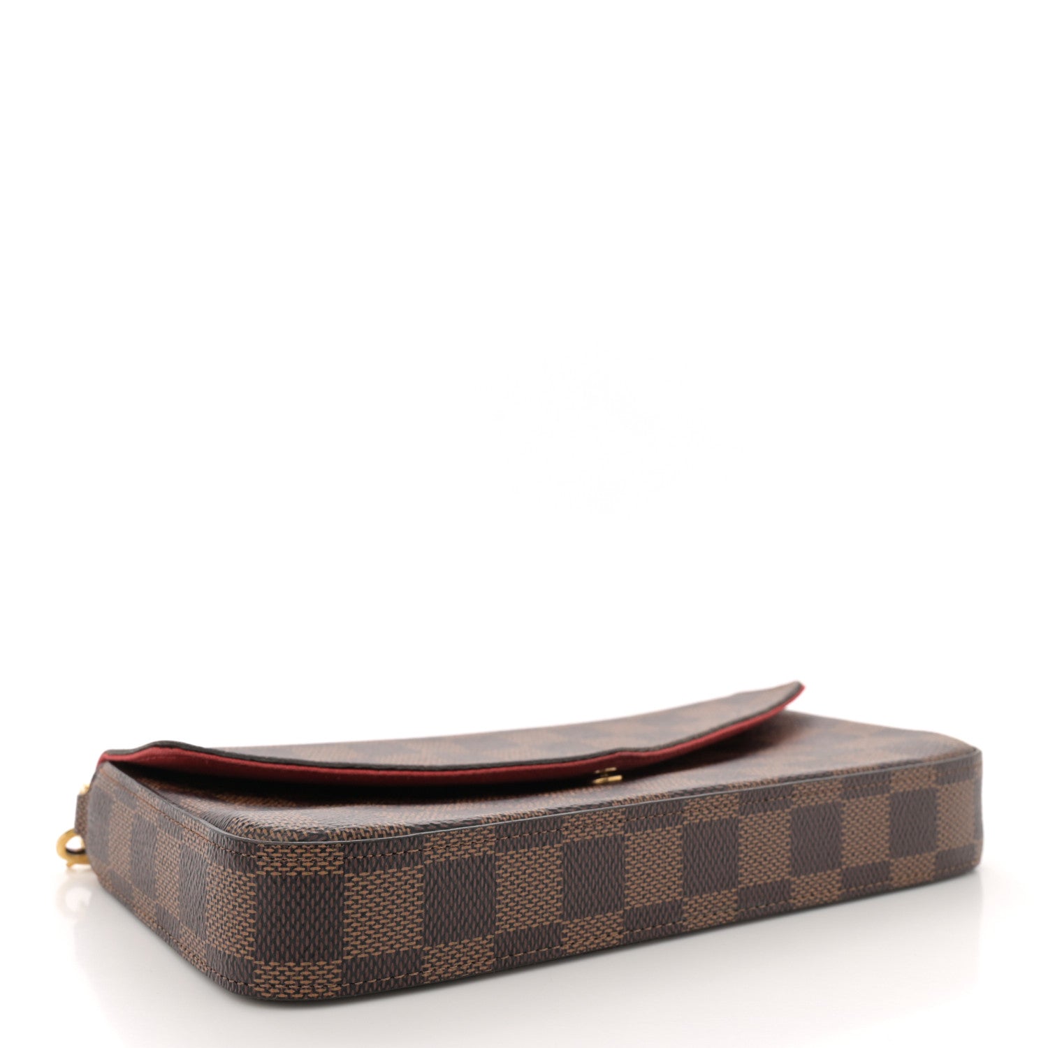 Louis Vuitton Damier Ebene Pochette Felicie Chain Wallet 5 of 12