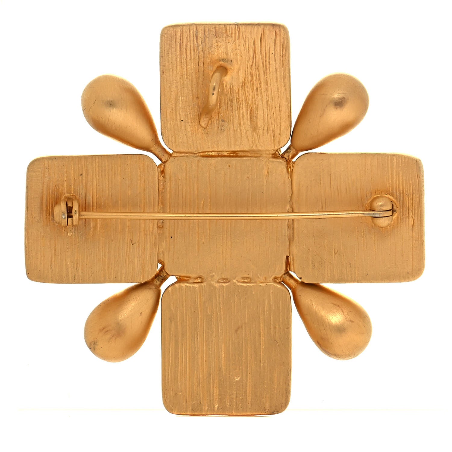 Chanel CC Cross Brooch Gold 3 of 5