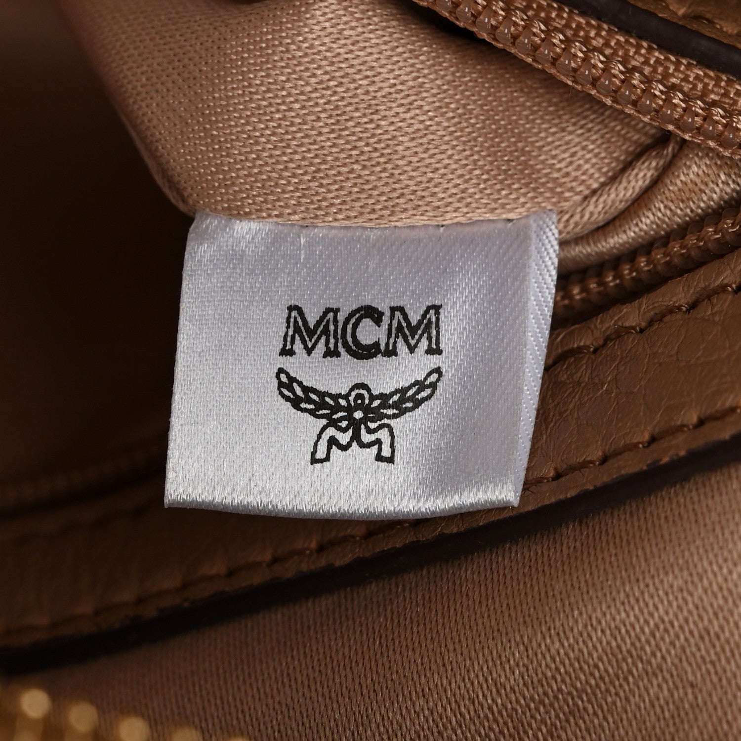 MCM Visetos Medium Sprinkle Stud Stark Backpack Beige 6 of 13