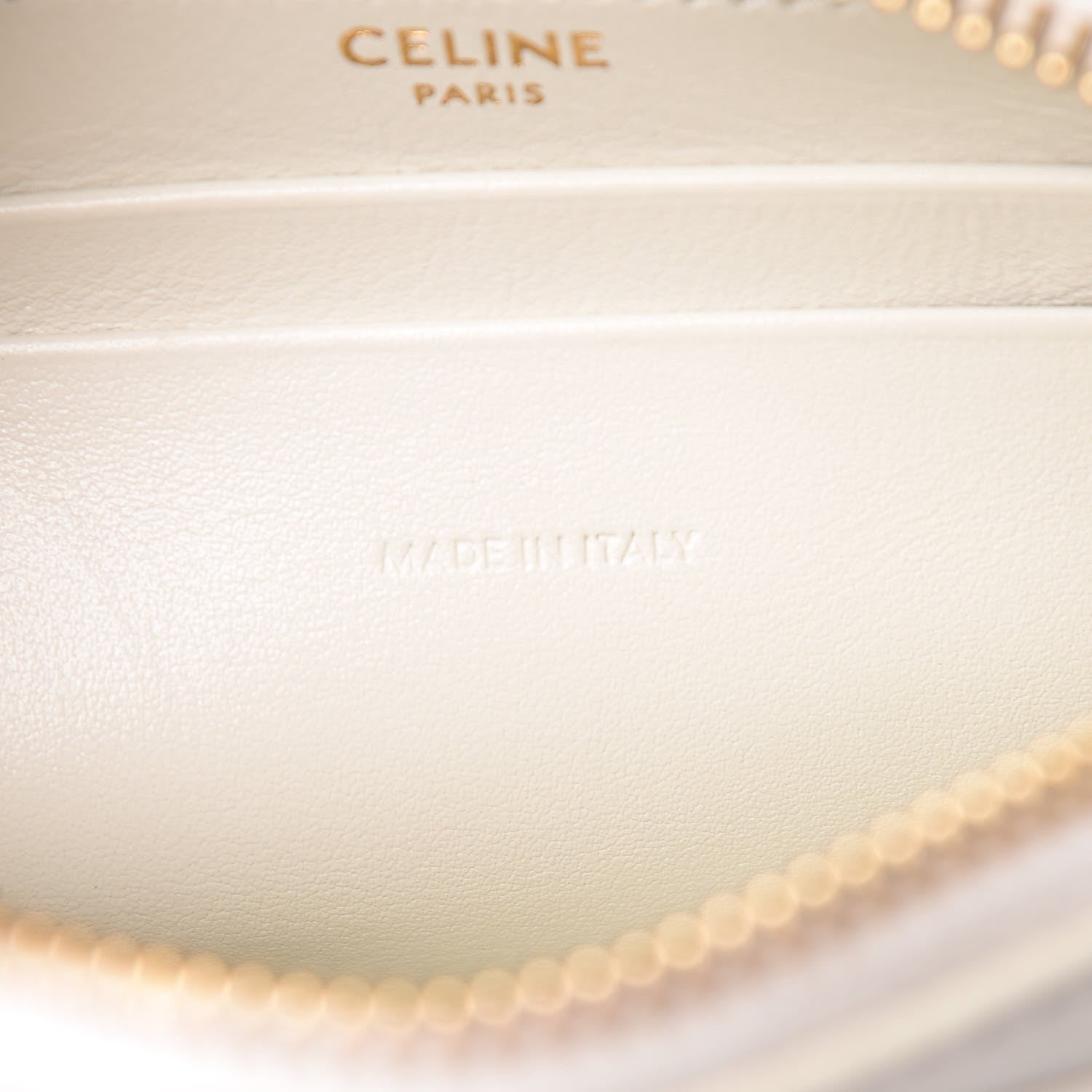 Celine Calfskin Quilted Small C Charm Bag White 7 of 11