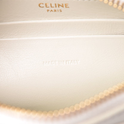 Celine Calfskin Quilted Small C Charm Bag White 7 of 11