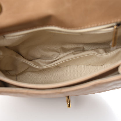 Chanel Glazed Calfskin Quilted Medium Bubble CC Flap Beige 4 of 12