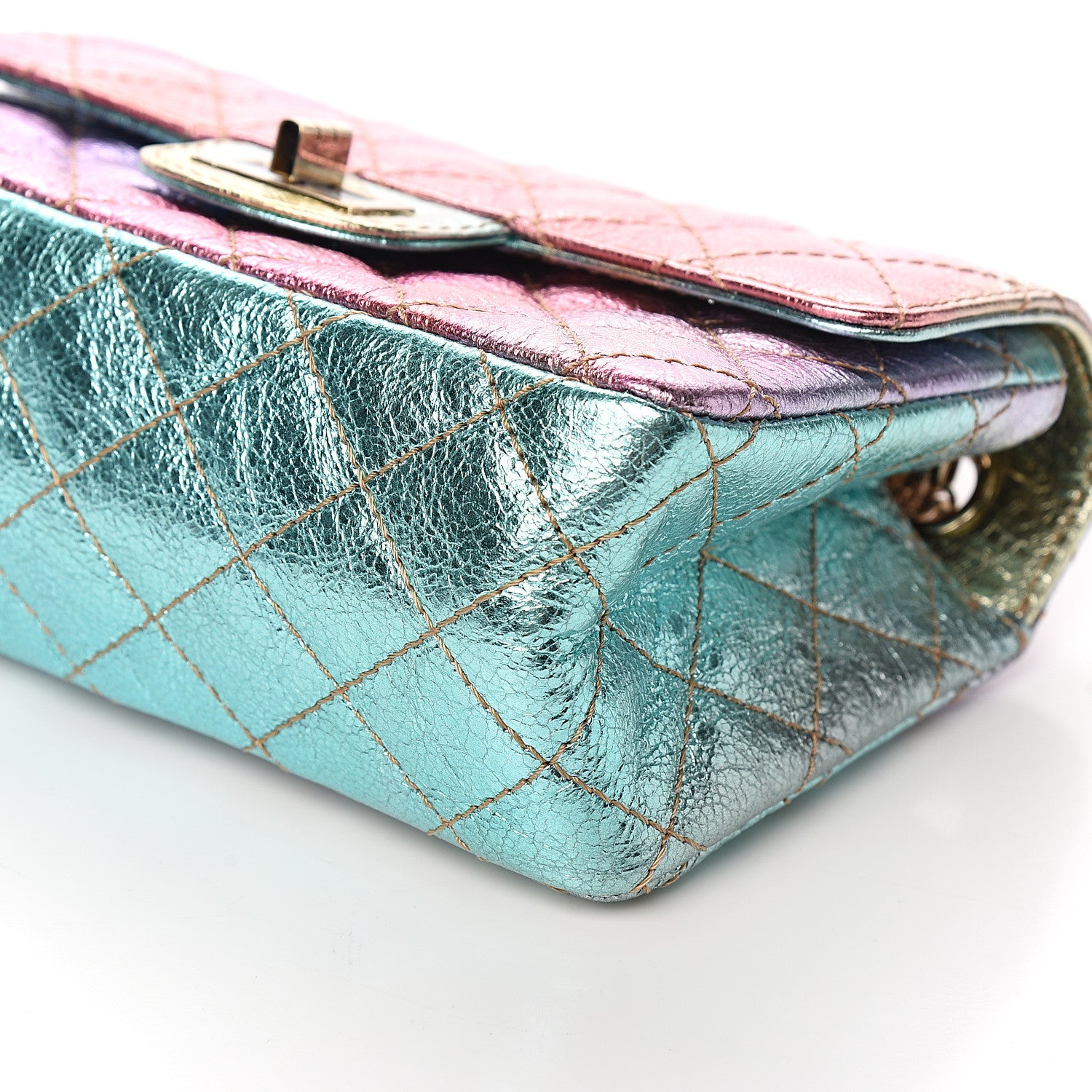 Chanel Metallic Goatskin Quilted Mini 2.55 Reissue Flap Multicolor 8 of 10