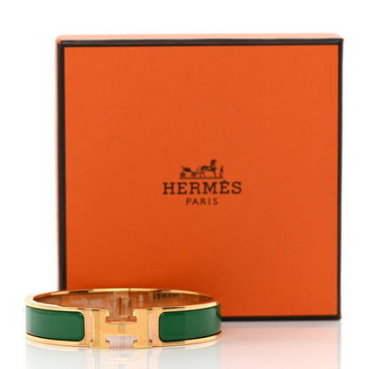 Hermes Enamel Narrow Clic Clac H Bracelet Vert Sapin 5 of 5
