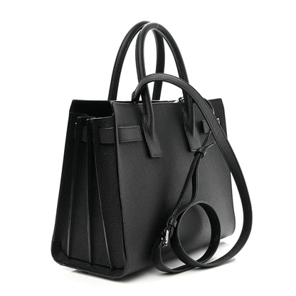 Saint Laurent Grained Calfskin Baby Sac De Jour Black 3 of 11