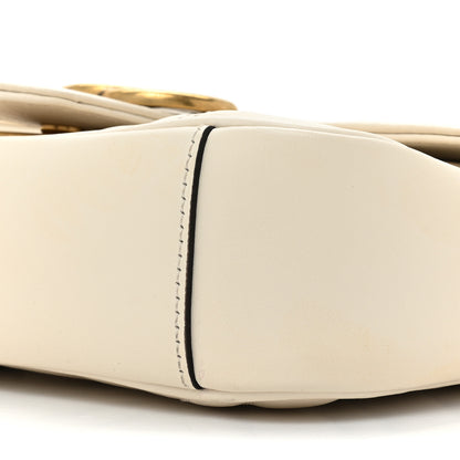 Gucci Calfskin Matelasse Mini GG Marmont Shoulder Bag White 8 of 11
