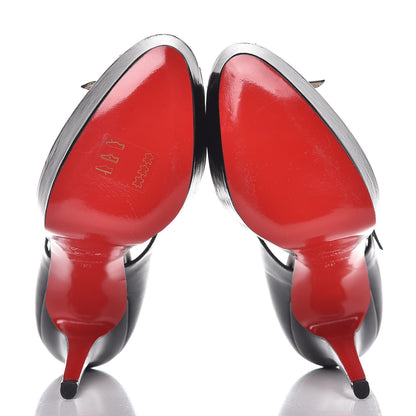 Christian Louboutin Calfskin 150 Peep Toe Platform Pumps 39 Black 8 of 10