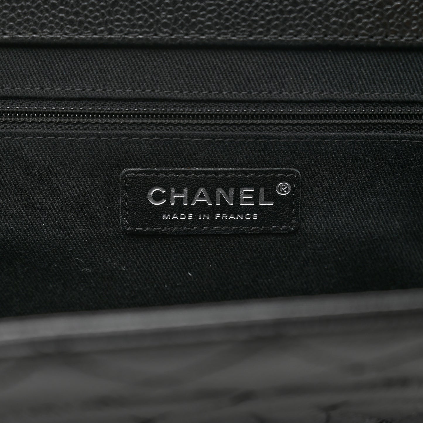 Caviar Quilted CC Large Clutch Black