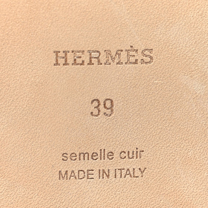Hermes Epsom Oran Sandals 39 Etoupe 7 of 9