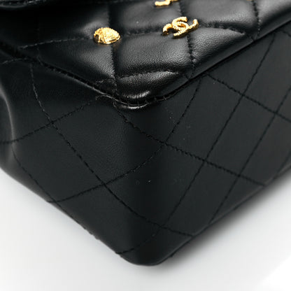 Chanel Lambskin Quilted Egyptian Amulet Mini Rectangular Flap Black 8 of 9