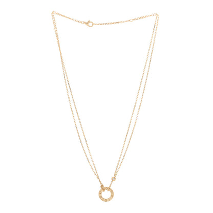 Cartier 18K Yellow Gold 2 Diamond LOVE Necklace 3 of 6