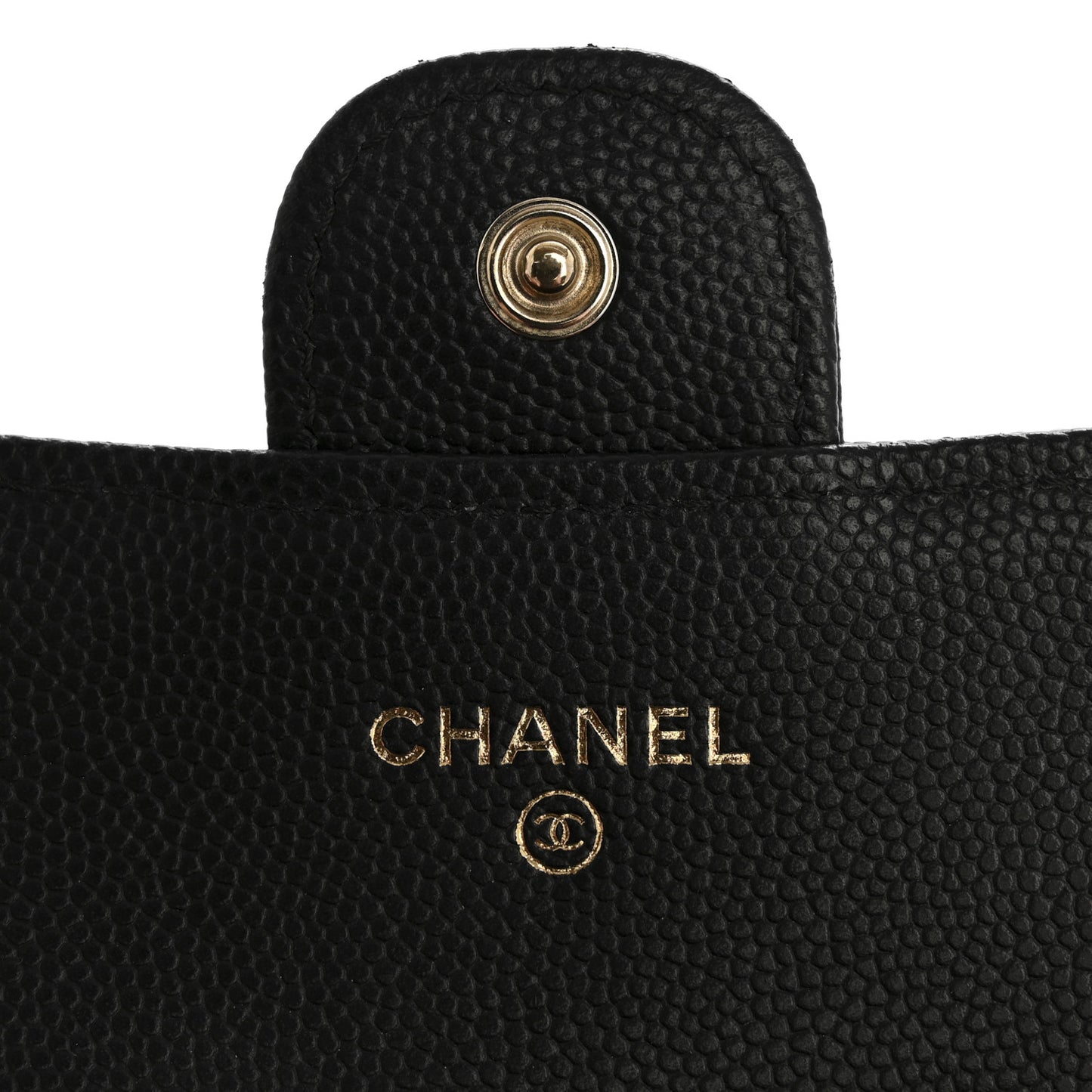 Caviar Quilted Medium Flap Wallet Black