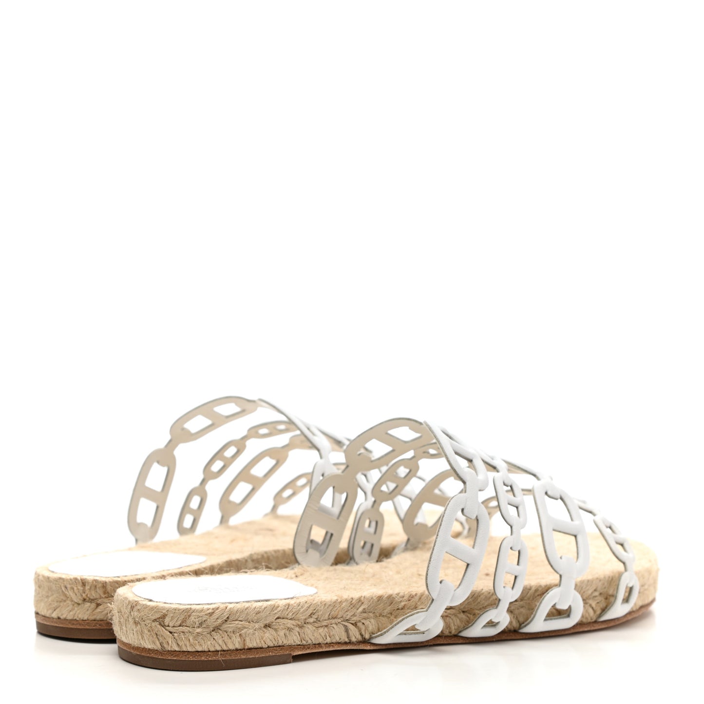 Nappa Ancone Espadrille Sandals 36 White Naturel
