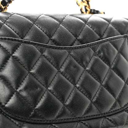 Chanel Lambskin Quilted Small Strass On Top Flap Bag Black 11 of 12