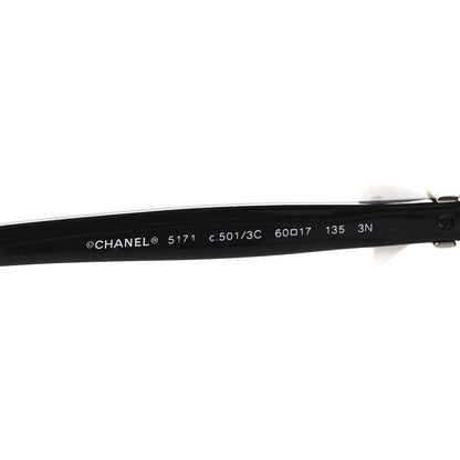 Chanel Acetate CC Bow Sunglasses 5171 Black White 5 of 9