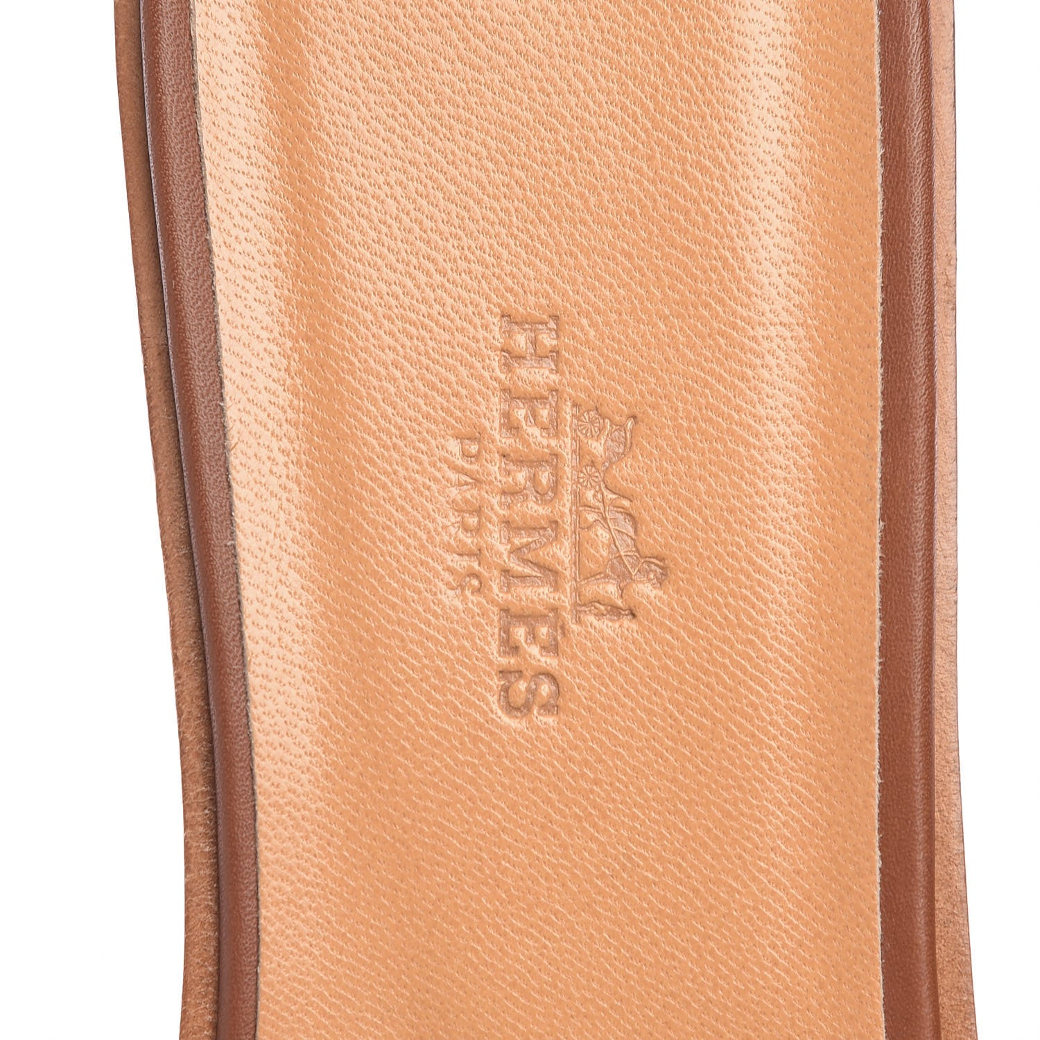 Hermes Box Calfskin Oran Sandals 39 Gold 7 of 7