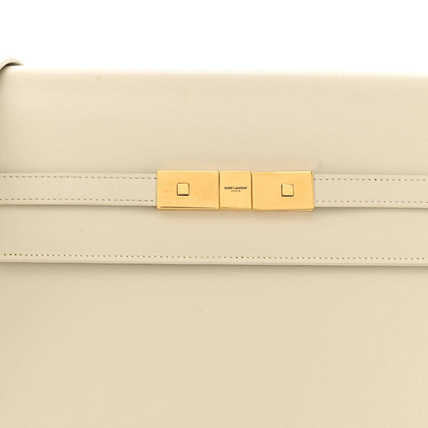 Saint Laurent Smooth Calfskin Manhattan Shoulder Bag Crema Soft 8 of 13