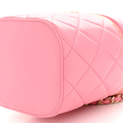 Chanel Lambskin Quilted Trendy Vanity Case Pink 10 of 11