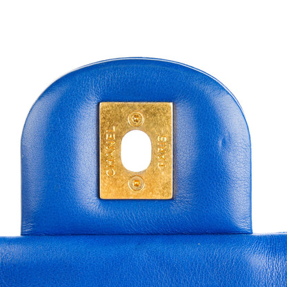 Chanel Calfskin Stitched Thin City Flap Blue 7 of 8