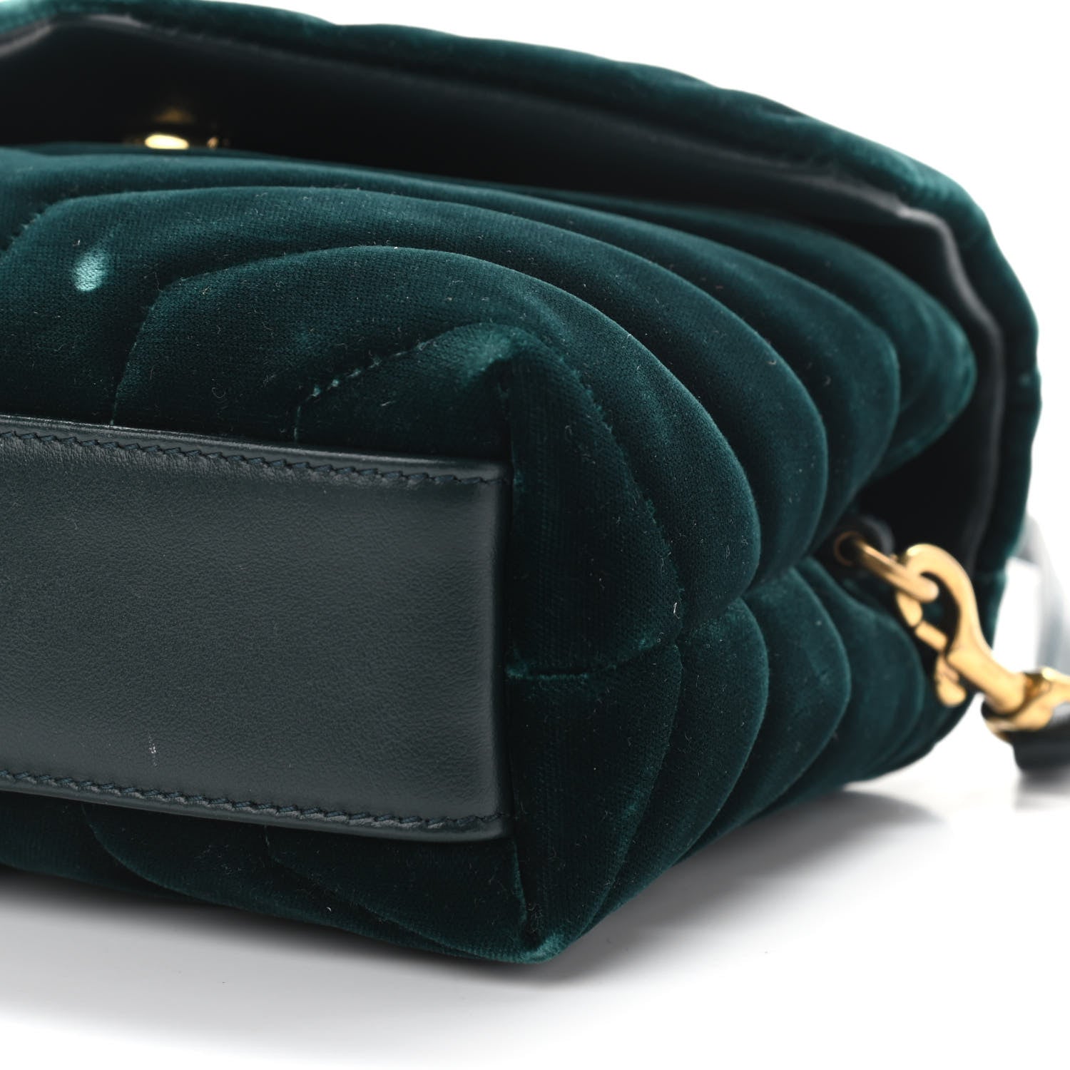 Saint Laurent Velvet Y Quilted Monogram Toy Loulou Crossbody Bag Dark Ottanio 10 of 15