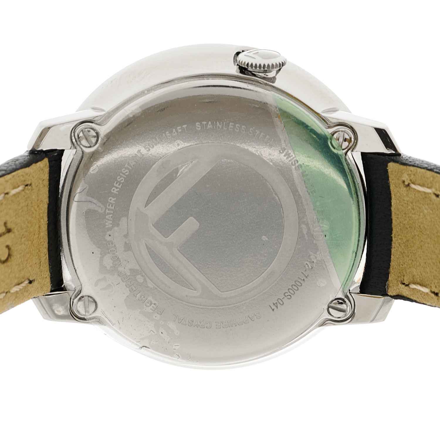 Fendi Stainless Steel Calfskin 28mm Run Away Quartz Watch Black 4 of 5