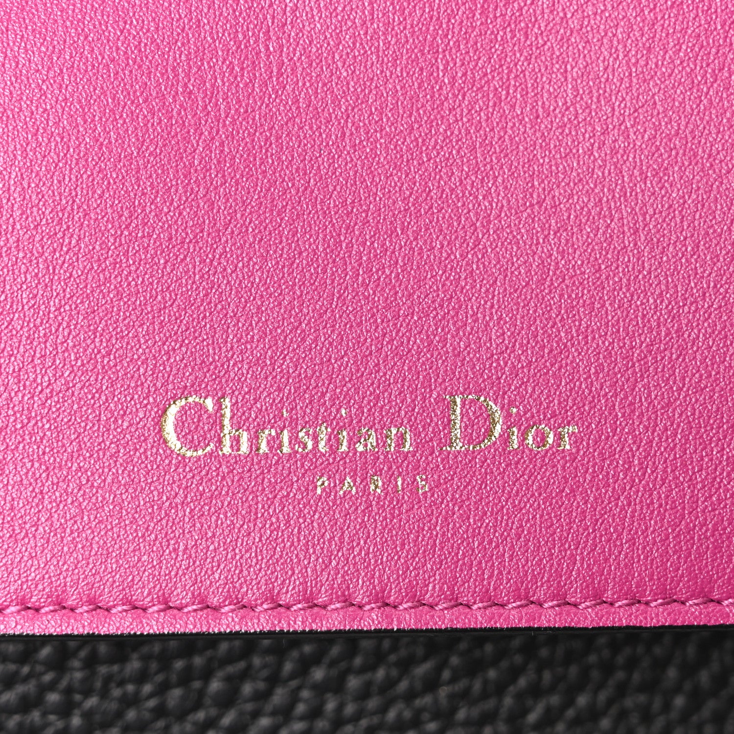 Christian Dior Bullcalf Medium Be Dior Flap Black Fraise 6 of 9