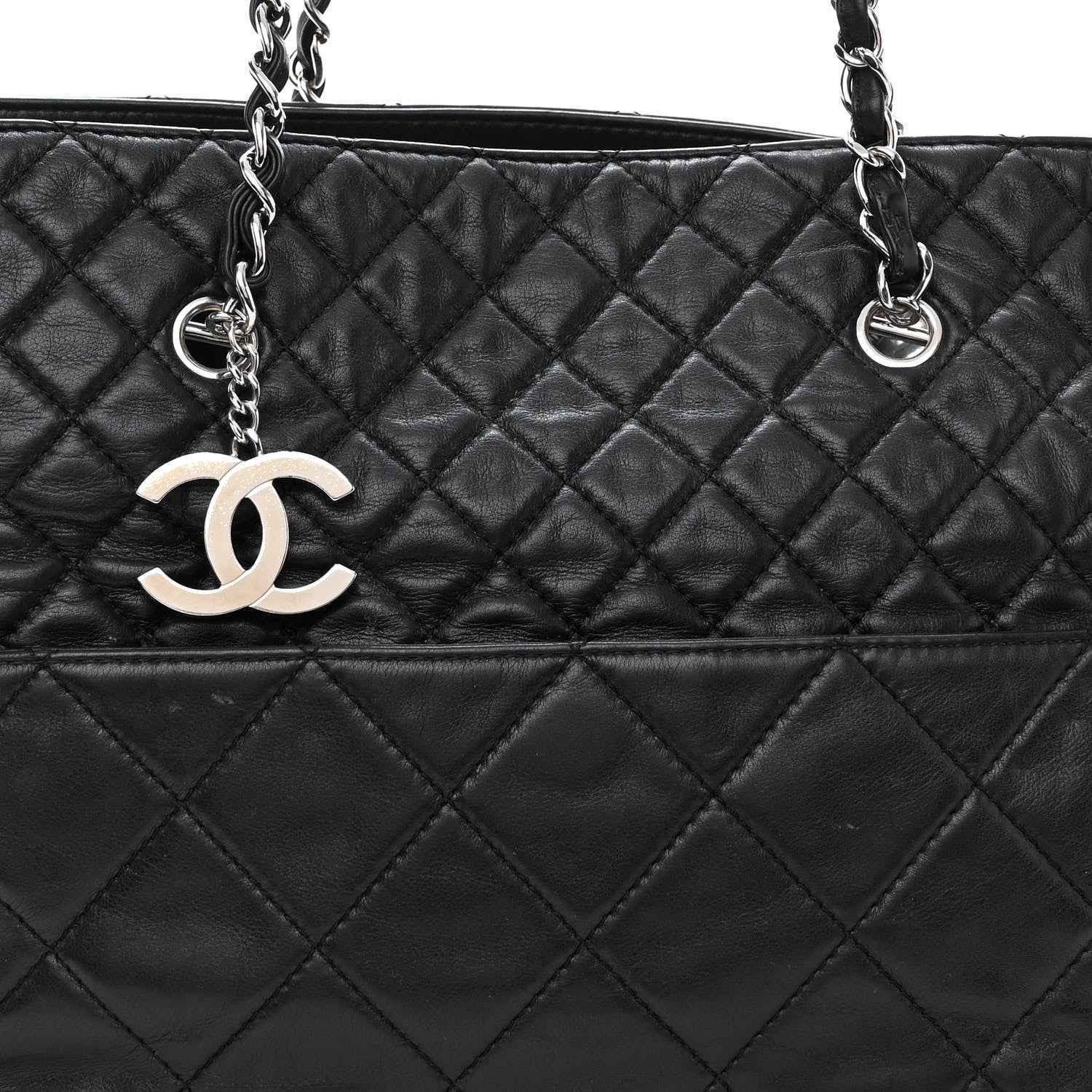 Chanel Calfskin Quilted Large In the Business Tote Black 8 of 11