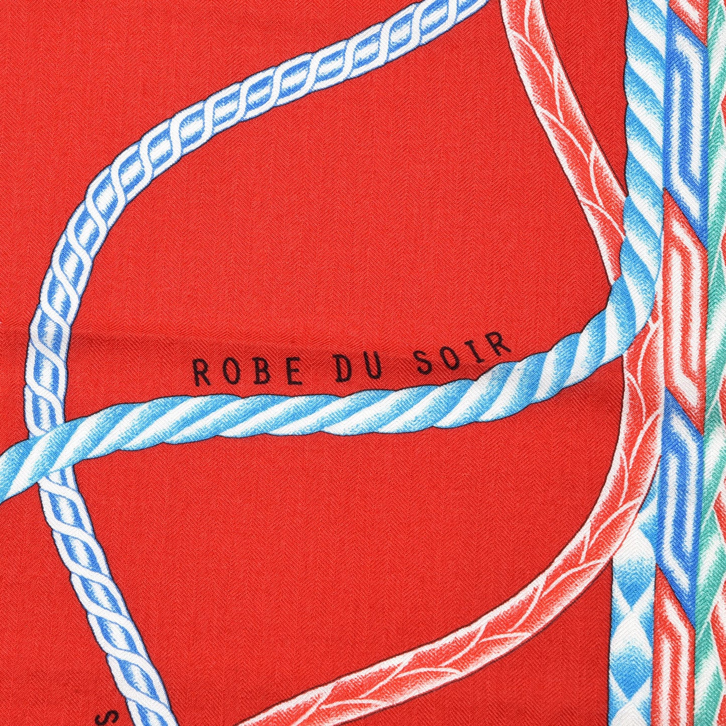 Cashmere Silk Robe Du Soir Shawl 140 Rouge Bleu Vert