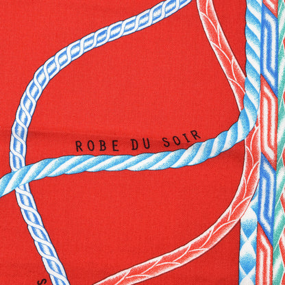 Hermes Cashmere Silk Robe Du Soir Shawl 140 Rouge Bleu Vert 6 of 7