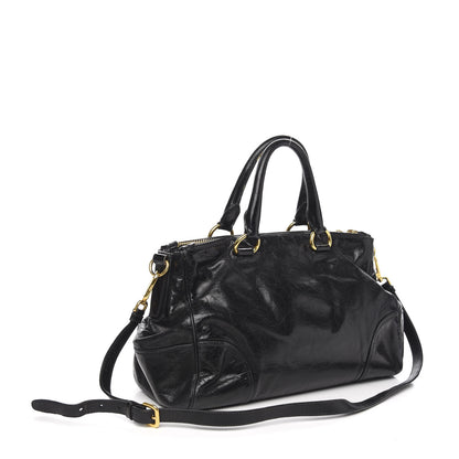 Prada Vitello Shine Bauletto Black 2 of 10