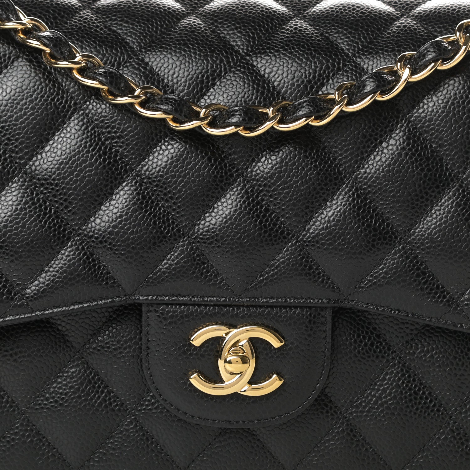 Chanel Caviar Quilted Jumbo Double Flap Black 8 of 11