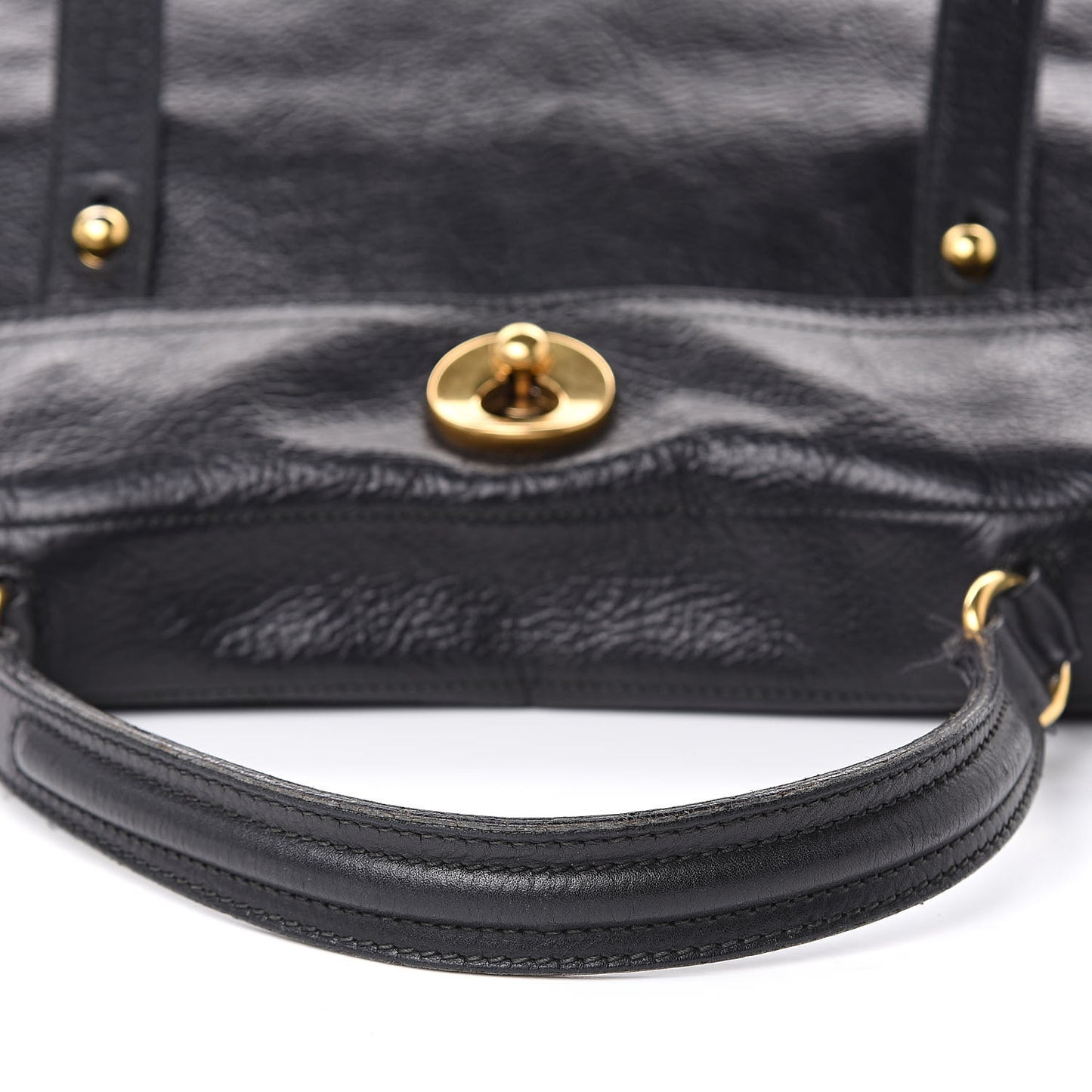 Calfskin Canvas Medium Muse Two Black