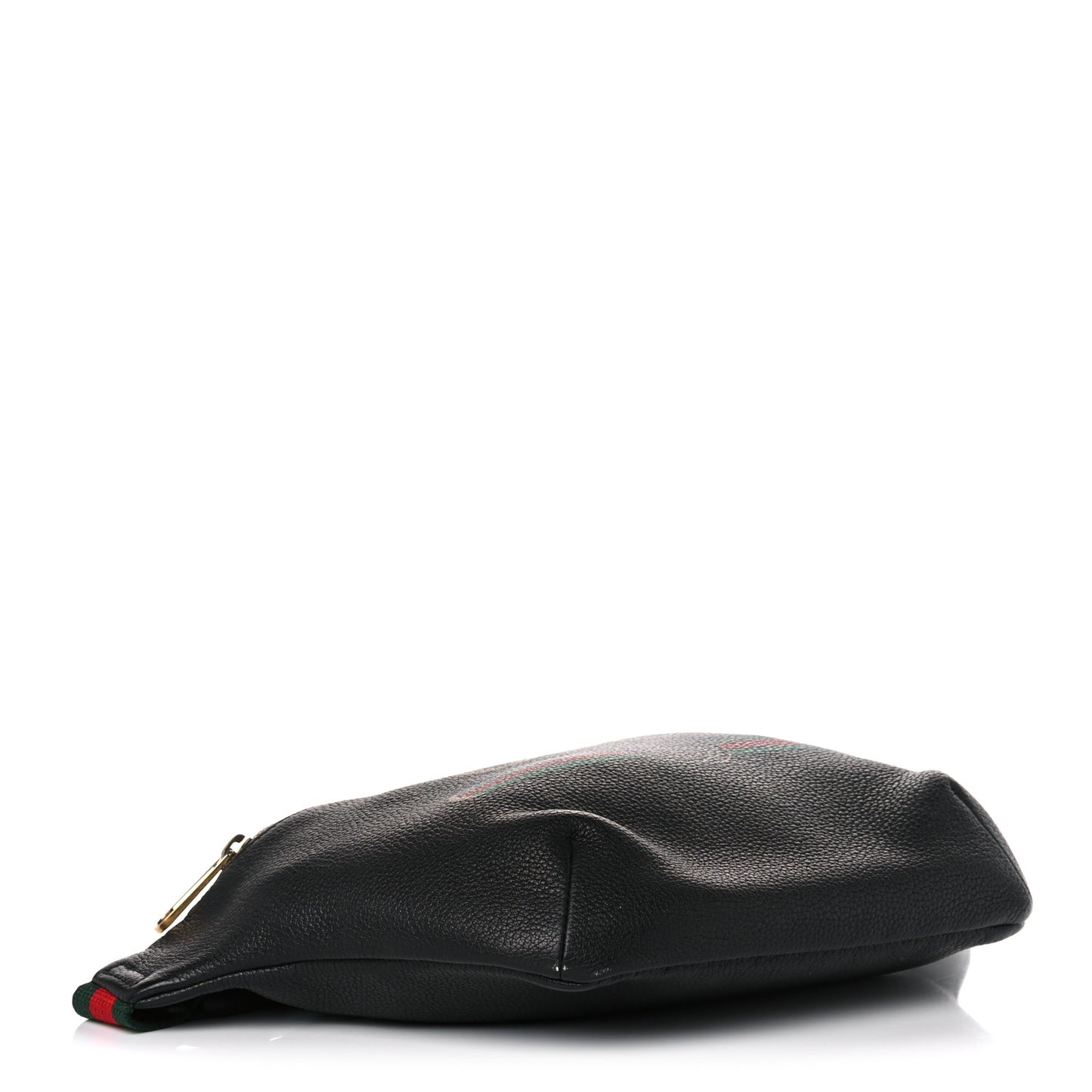 Grained Calfskin Logo Belt Bag Black