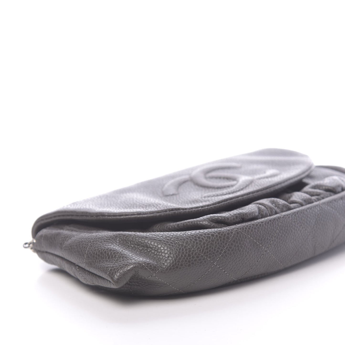 Caviar Half Moon Wallet On Chain WOC Grey