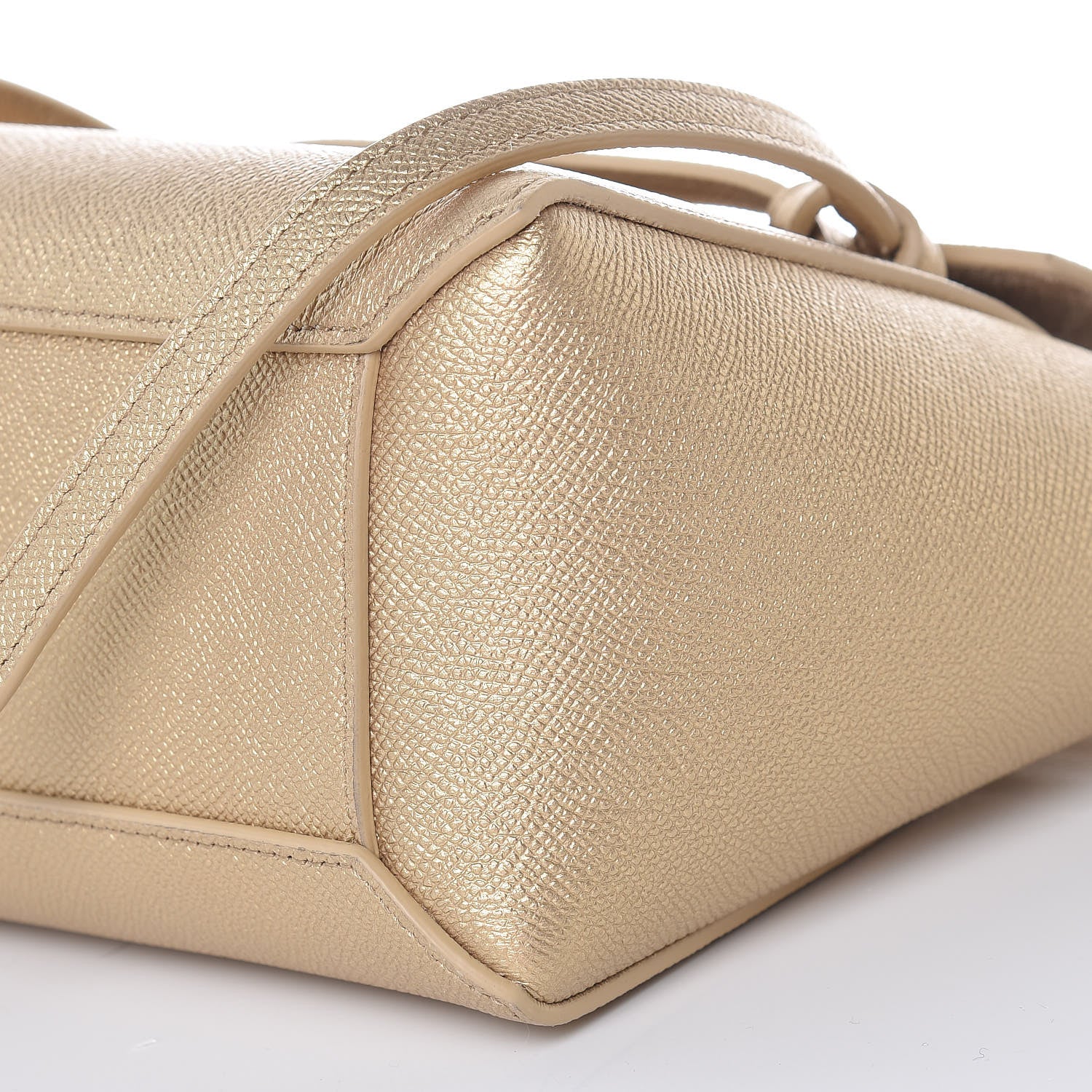Celine Laminated Calfskin Nano Belt Bag Gold 10 of 10