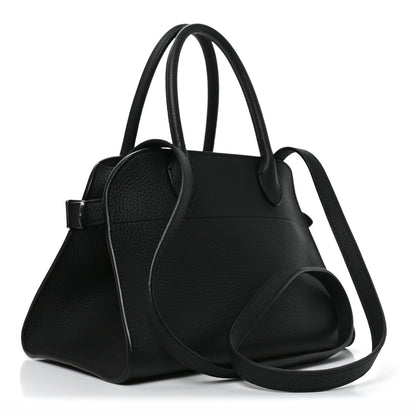 The Row Grained Calfskin Soft Margaux 10 Bag Black 2 of 9