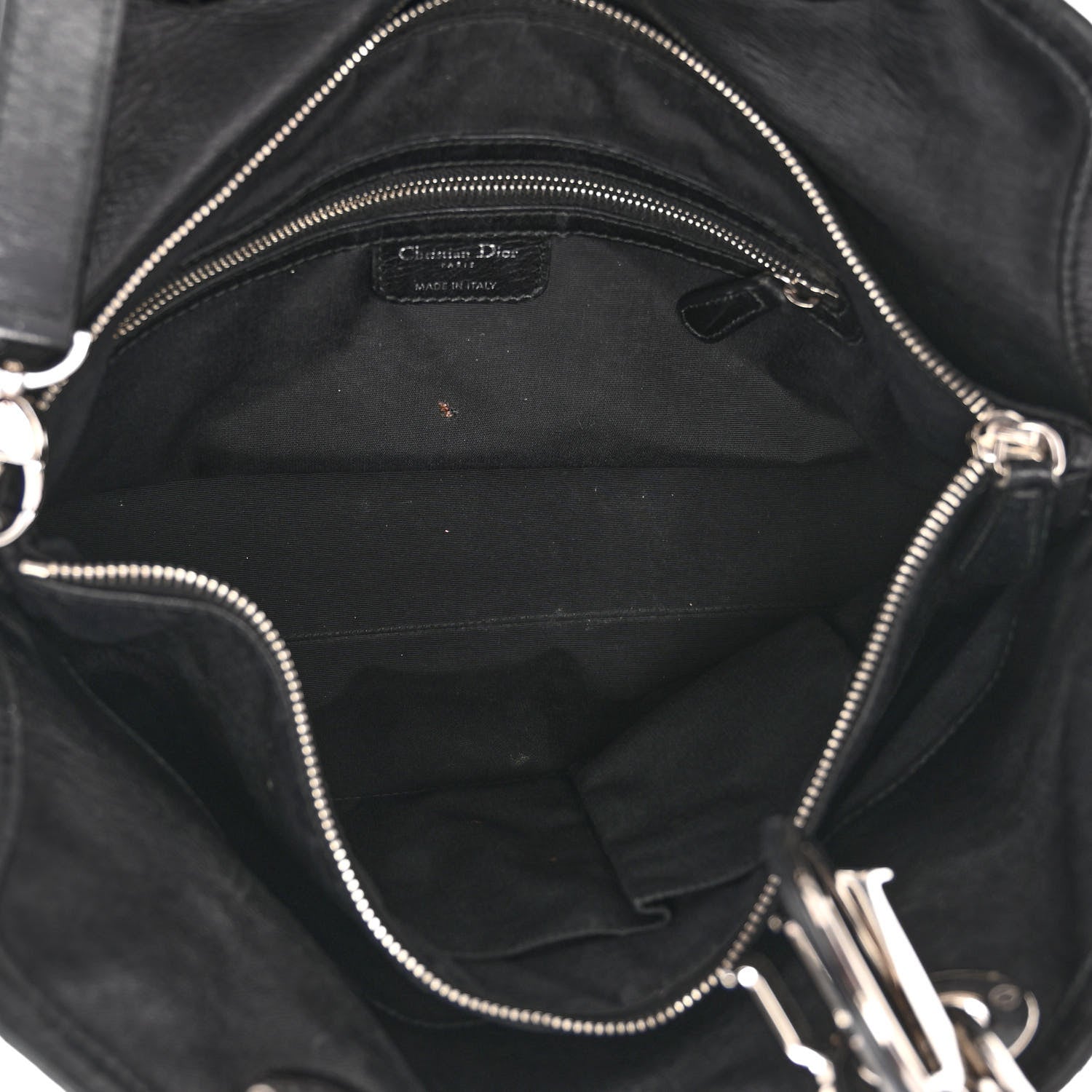 Christian Dior Lambskin Cannage Medium Granville Tote Black 5 of 11