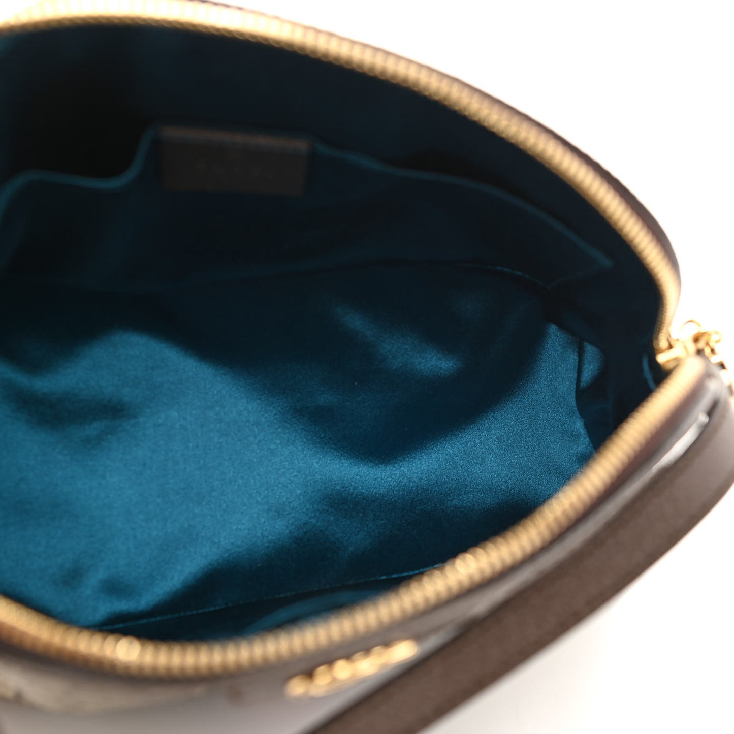 GG Supreme Monogram Textured Dollar Calfskin Web Small Ophidia Dome Shoulder Bag Beige Ebony New Acero