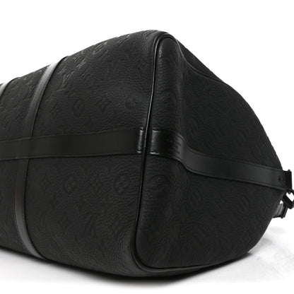 Louis Vuitton Taurillon Monogram Keepall Bandouliere 50 Black 8 of 8