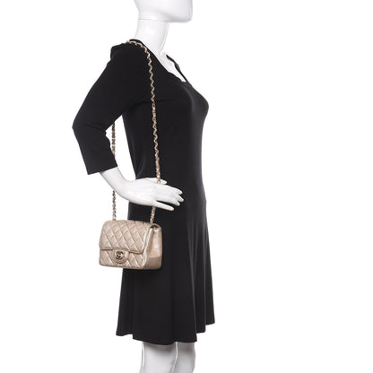 Chanel Metallic Lambskin Quilted Mini Square Flap Gold 2 of 9