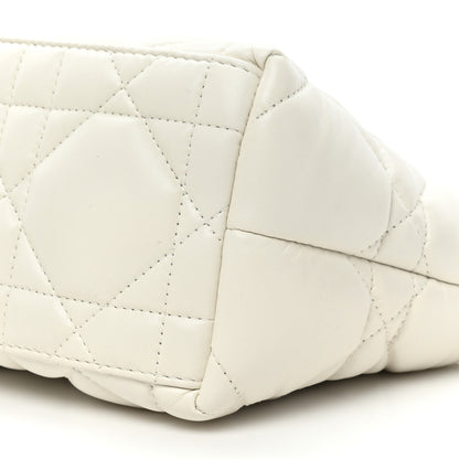 Christian Dior Calfskin Macrocannage Medium Diortravel Nomad Pouch Latte 8 of 10