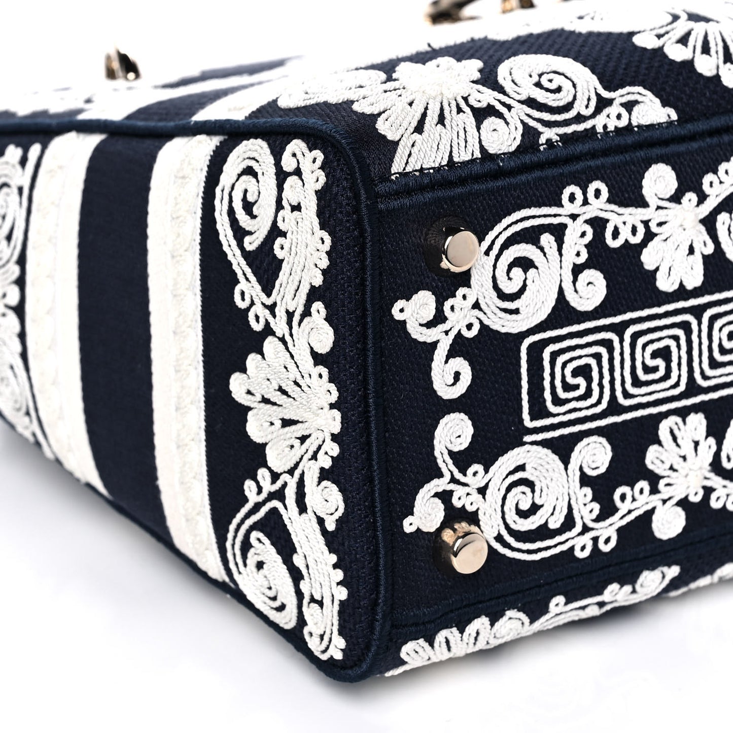Embroidered Cornely Medium Lady D-Lite Blue White