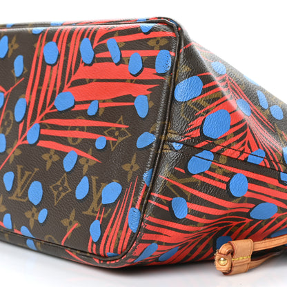 Louis Vuitton Monogram Jungle Dots Neo Neverfull MM Coquelicot Denim 10 of 13