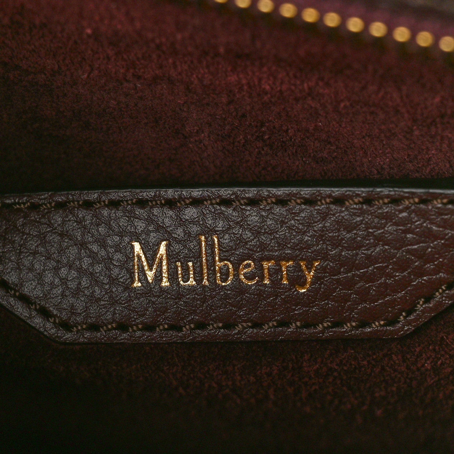 Mulberry Grain Vegetable Tanned Calfskin Small Zipped Bayswater Oxblood 7 of 9