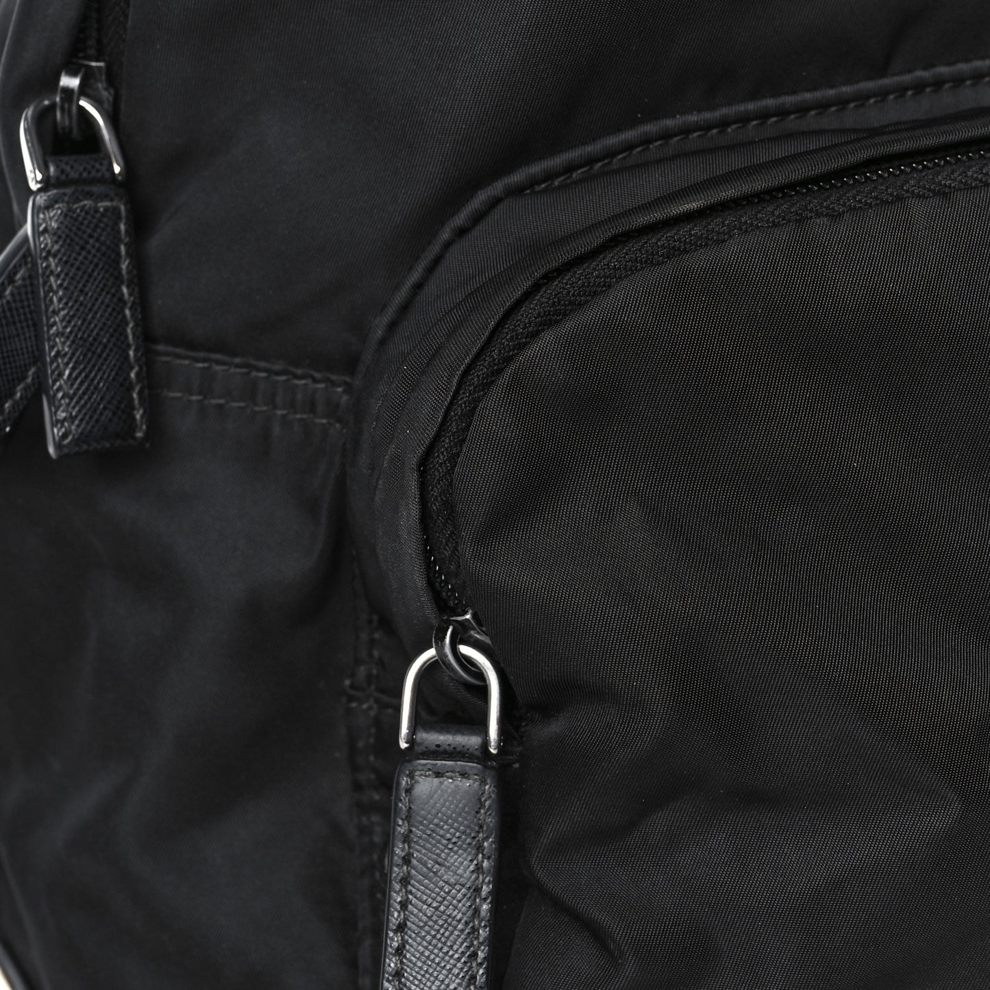 Nylon Tessuto Saffiano Backpack Black